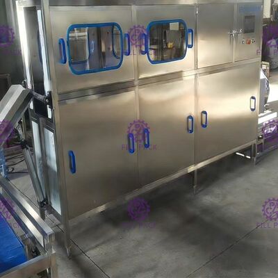 การยกให้อาหารอัตโนมัติสายการผลิต SUS 304 120 BPH Gallon ผู้ผลิต