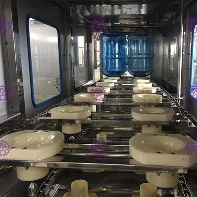 300BPH 18.9l 5 แกลลอนเครื่องบรรจุน้ำควบคุม PLC พร้อมหน้าจอสัมผัส ผู้ผลิต