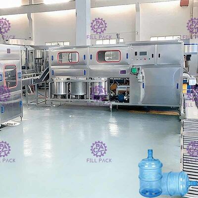 หัวบรรจุสองหัว 19 ลิตรโรงงานผลิตน้ำ 300 แกลลอนต่อแกลลอน ผู้ผลิต