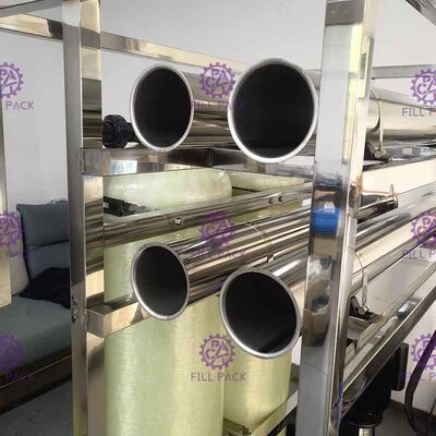ตัวกรองพื้นฐานของ FRP 500LPH เครื่องบำบัดน้ำระบบ Reverse Osmosis ผู้ผลิต