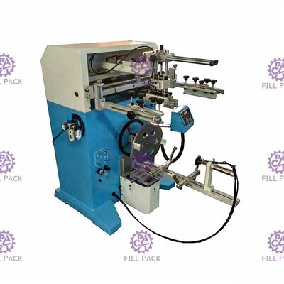 Semiauto โรตารี่ซิลค์สกรีนการพิมพ์ขวด Labeller การตรวจจับโฟโตอิเล็กทริกสำหรับขวด 20l ผู้ผลิต