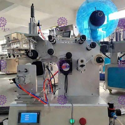 เครื่องปิดฉลากสติกเกอร์กาวกึ่งอัตโนมัติ อุปกรณ์ฉลาก สำหรับขวดเหลี่ยม 3 ด้าน หรือ วงกลมขวดกลม ผู้ผลิต