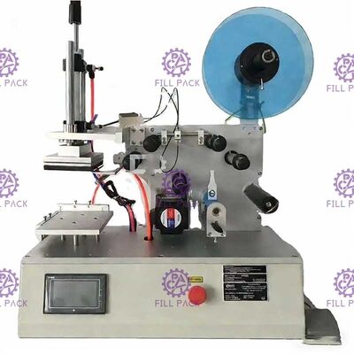 กึ่งอัตโนมัติกึ่งอัตโนมัติขวดฉลากขวดแบนด้านเดียวหรือสองด้านกาวอุปกรณ์เครื่องติดฉลาก ผู้ผลิต