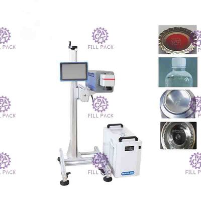 สายการพิมพ์วันที่ด้วยเลเซอร์ระบายความร้อนด้วยอากาศ 1KW / โรงงาน / หน่วยสำหรับขวดเครื่องดื่ม ผู้ผลิต