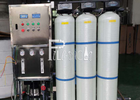 ตัวกรองพื้นฐานของ FRP 500LPH เครื่องบำบัดน้ำระบบ Reverse Osmosis ผู้ผลิต