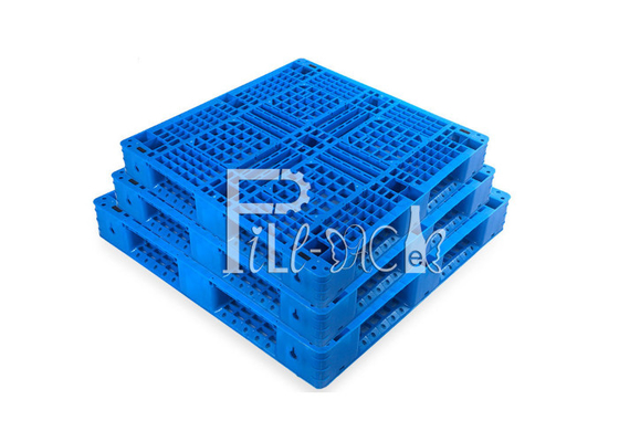 พาเลทพลาสติกรีไซเคิลน้ำ HDPE ขนาดใหญ่สองด้านวางซ้อนกันได้ Reversible ผู้ผลิต