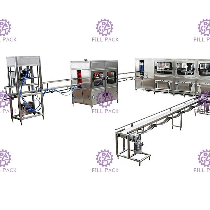 เครื่องจักรบรรจุขวดน้ำแบบแรงดัน 600BPH 5 แกลลอน ผู้ผลิต