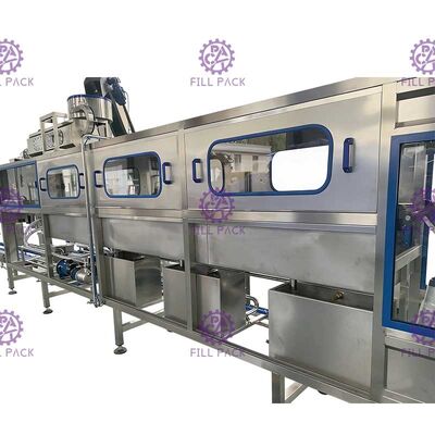 เครื่องบรรจุน้ำขวดหนึ่งถนน 3 แกลลอน 200BPH / สาย / หน่วยล้างน้ำบริสุทธิ์