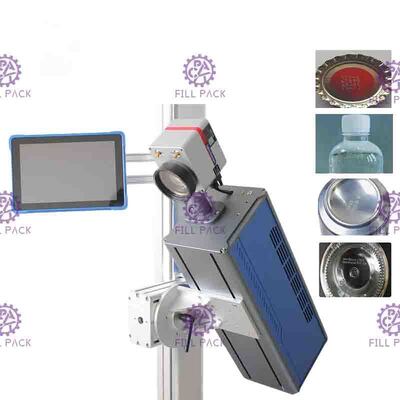 สายการพิมพ์วันที่ด้วยเลเซอร์ระบายความร้อนด้วยอากาศ 1KW / โรงงาน / หน่วยสำหรับขวดเครื่องดื่ม